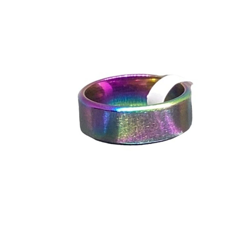 NWT! Unisex Rainbow Gold Wedding Band Size 9 Women